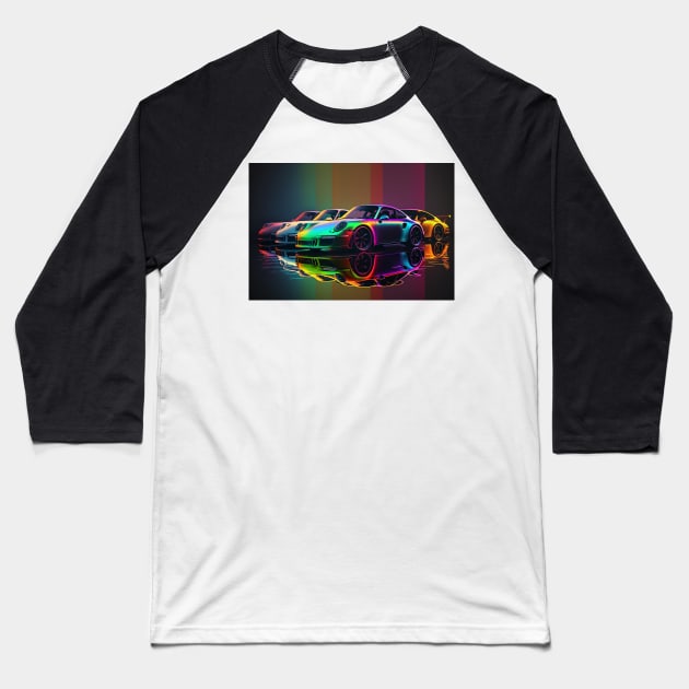 Exotic Car - 911 - 2 Baseball T-Shirt by PixelPusherArt